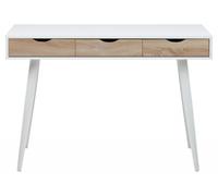 Neptun White and Sonoma Oak 3 Drawer Office Desk