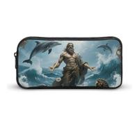 Neptune Appears Pencil Case - Large Aesthetic Makeup Bag Multi-Purpose Pencil Pouch Cute Cosmetic Bag with Zipper Closure for Office, Home, Study & Travel