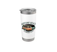 Neptune Beach Florida Vintage Surfing Stainless Steel Insulated Tumbler