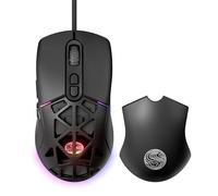 Neptune Blade Ergonomic Lightweight LED Gaming Mouse | Wired USB Corded Mouse with Backlight Effects (Black)