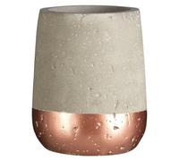 Premier Housewares Neptune Tumbler, Concrete, Grey/Copper, 8 x 8 x 10 cm