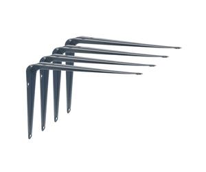 Neptune Grey London Style Metal Steel Shelf Wall Brackets 125mm x 150mm - 5" x 6" (Grey - 125mm x 150mm ( 5" x 6" ), 8, Pack)