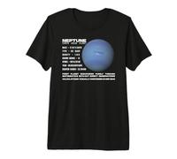 Neptune Planet Facts Space Explorer Astronomy Infographic Premium T-Shirt