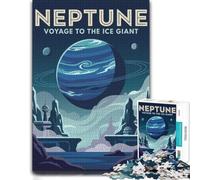Neptune Voyage to the Ice Giant Poster Jigsaw Puzzle for Adults, 300 Pieces | Present for puzzle enthusiasts: home hobby for puzzle fans at your own pace.