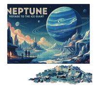 Neptune Voyage to the Ice Giant Poster Jigsaw Puzzle for Adults, 500 Pieces | For gifting: Puzzle for Adults - sorting by colour, shape or image area at home.