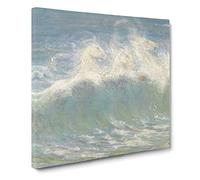 Neptunes Horses by Walter Crane Classic Painting Canvas Wall Art Print Ready to Hang, Framed Picture for Living Room Bedroom Home Office Décor, 14x14 Inch (35x35 cm)