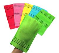 NEPURE Korean Exfoliating Mitt, Large Size, 5 Colors, Back and Body Exfoliating Washcloth for Removing Dry, Reusable (Mix, 5)