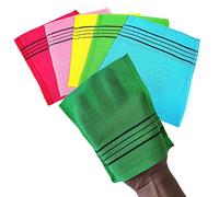 NEPURE Korean Exfoliating Mitt, Small Size, 5 Colors, Back and Body Exfoliating Washcloth for Removing Dry, Reusable (Mix_Small, 5)