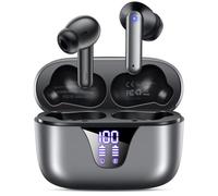 Nequga Wireless Earbuds Bluetooth Headphones, 50H Playtime Ear Buds with Mic, LED Digital Display Charging Case, IPX7 Waterproof, Deep Bass Stereo, in-Ear Earphone for iPhone Andriod Phone