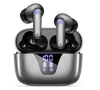Nequga Wireless Earbuds Bluetooth Headphones, 50H Playtime Ear Buds with Mic, LED Digital Display Charging Case, IPX7 Waterproof, Deep Bass Stereo, in-Ear Earphone for iPhone Andriod Phone