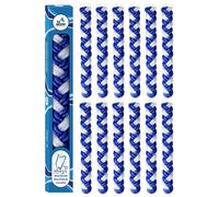 Ner Mitzvah 12-Pack Braided Havdalah Candle - Flat Blue and White Paraffin Wax - Handcrafted Havdallah Candle - Shabbat Judaica Gift