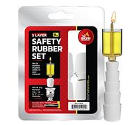 Ner Mitzvah 5 Layer Safety Rubber Set for Hanukkah Menorah Oil Glass Stabiliser