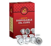 Ner Mitzvah Disposable Foil Menorah Drip Cups - Liners Inserts for Oil and Candles - Medium
