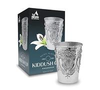 Ner Mitzvah Kiddush Cup -Nickel Plated Wine Cup - for Shabbat and Havdalah