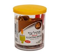 Ner Mitzvah Round Floating Wicks for Glass Cups | Wick Remover Incl | Approx 100 pcs
