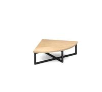 Nera corner unit table 700mm x 700mm with black frame - Kendal oak