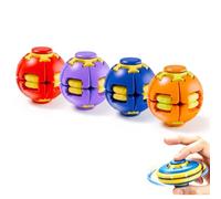 Nerciony 4-Pack Press & Spin Fidget Ball with 4 Colours | Lightweight Plastic Relieves Anxiety and Calms the Mind. Ideal for Adults, Gifts, Party Games, and Everyday Relaxation