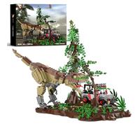 NERCISU Dinosaur Park World Building Toys, Jurassic Dinosaur Building Blocks Set, T Rex Chase Scene Educational Birthday Gifts for Adults Kids Ages 8-12 (1555