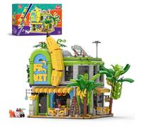 NERCISU Street View Banana Shop City Building Set, Fruit City House Modular Simulation Architecture Construction Toy with LED Lights, Ideal for Adults and Teens Aged 10-14(2165 PCS)