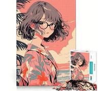 Nerd Anime Girl Jigsaw Puzzles 1000 Piece for Adults Memory Boost Indoor Fun Pattern Assembly (50x75cm)
