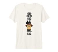 Nerd Chimpanzee - Eat a Banana First Fun T-Shirt Premium T-Shirt