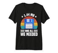 Nerd Computer 1.44 MB was All WE Needed Funny Science Coder Premium T-Shirt