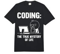 Nerd Computer Coding:The True Mystery of Life Science Coder Comfort Colors Adult Heavyweight T-Shirt
