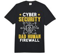 Nerd Computer Cyber Security DAD Human Firewall Coder Comfort Colors Adult Heavyweight T-Shirt