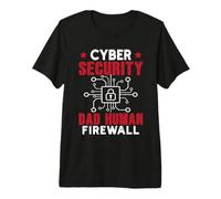 Nerd Computer Cyber Security DAD Human Firewall Coder Premium T-Shirt