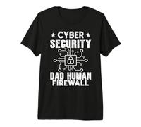 Nerd Computer Cyber Security DAD Human Firewall Coder Premium T-Shirt