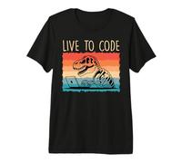 Nerd Computer Live to Code Funny Computer Science Coder Premium T-Shirt