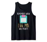 Nerd Computer Remember When 1.44 MB was Pretty Science Coder Tank Top