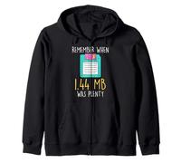 Nerd Computer REMEMBER WHEN 1.44 MB WAS PRETTY Science Coder Zip Hoodie