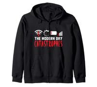 Nerd Computer THE MODERN DAY CATASTROPHES FUNNY Coder Zip Hoodie