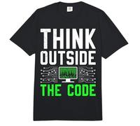 Nerd Computer Think Outside The Code Funny Computer Science Comfort Colors Adult Heavyweight T-Shirt