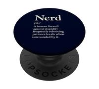 Nerd Definition Sarcastic Geek Humor for Scientists Life PopSockets Adhesive PopGrip