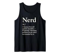 Nerd Definition Sarcastic Geek Humor for Scientists Life Tank Top