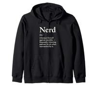 Nerd Definition Sarcastic Geek Humor for Scientists Life Zip Hoodie