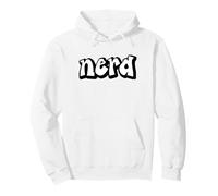 Nerd Graffiti Black White Lettering Funny Pullover Hoodie
