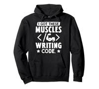 Nerd I GOT THESE MUSCLES WRITING CODE FUNNY Science Coder Pullover Hoodie