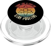 Nerd Think Like A Proton Stay Positive Retro Chemistry PopSockets PopGrip for MagSafe