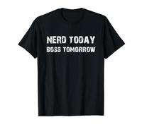 Nerd Today BOSS Tomorrow Quote Value Graphic T-Shirt, Men, Black, S