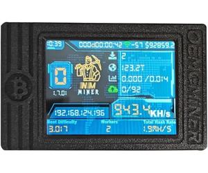 NerdMiner V2 MAX Solo Bitcoin Miner - 930KH/s Hash Rate, 1.5W Power, 3.125 BTC Win3, Compact 2.4G WiFi & Wired Connection, High-Efficiency Cryptocurrency Miner for Bitcoin Enthusiasts（Black