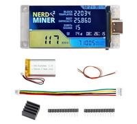 NerdMiner V2 Pro 307KH/S Bitcoin Miner Solo Lottery BTC with Batteries Module Nerdminer V2 Mining Bitcoin with 1.9 Inch TFT Display ESP32-R8 with WiFi/BLE 5.0 More Odds Compatible with Nerd Miner