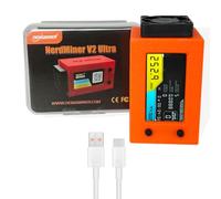 NerdMiner V2 Ultra 250KH/S T Display Bitcoin Solo Lottery with Low Power Consumption WiFi Connection, and USB-C Power Crypto Nerdminer with Fan Lucky Miner Win 6.25 BTC (Orange)