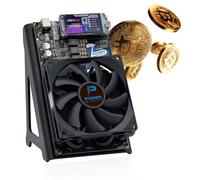 NerdQaxe++ Silent Bitcoin Miner - 4.8 TH/s @ 72 W | 4 x BM1370 Chips | Low Noise Cooling | 2.4G Wi-Fi & LAN | AxeOS Open Source | Includes Power Supply & Metal Stand