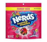 Nerds Gummy Clusters Rainbow Candy, Rainbow, Resealable 18.5 Ounce Resealable Big Bag