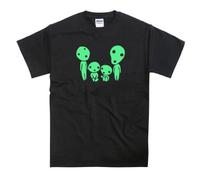 NerdShirts Kodama Family Tree Forest Spirits Glow in the Dark Mens Unisex T-Shirt Black Small