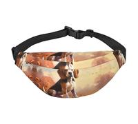 Nerdy Beagle Boys large waist bag, travel crossbody waist bag, suitable for enjoying sports, running, cycling, travel, fishing