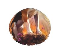 Nerdy Beagle Double layer women's shower cap, reusable, large size design suitable for all hair lengths, suitable for girls, spa and home salon use.